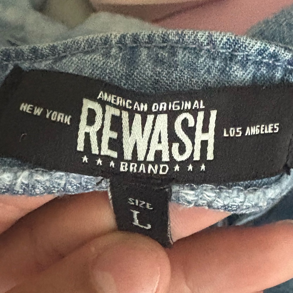 Rewash Light Blue Denim Jumpsuit - Picture 4 of 6